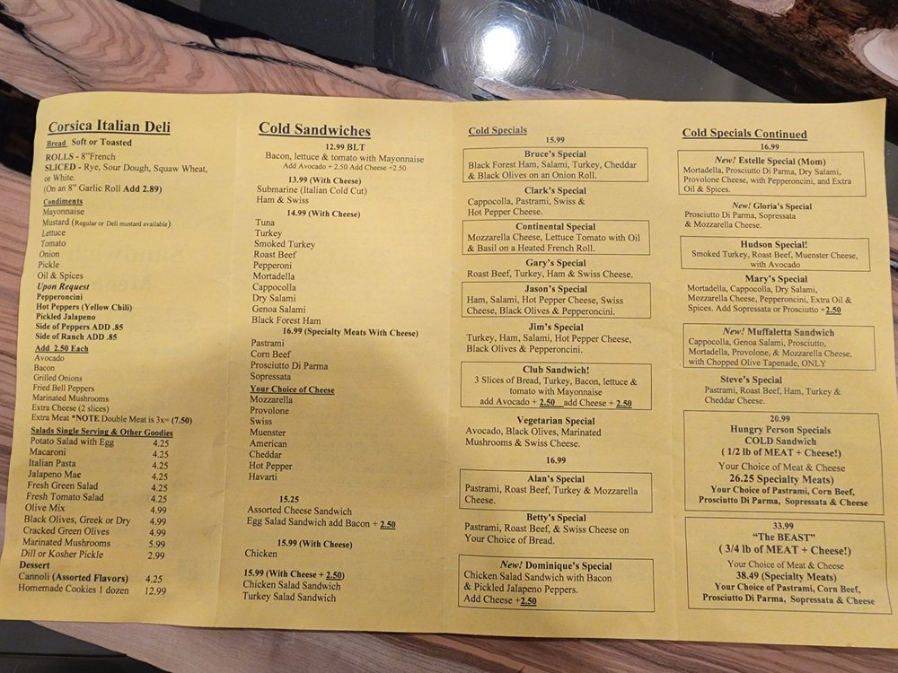 Corsica Italian Delicatessen menu 5